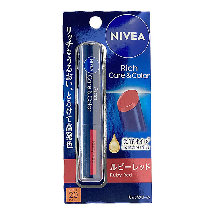 ニベア リッチケア&カラーリップ ルビーレッド 2g