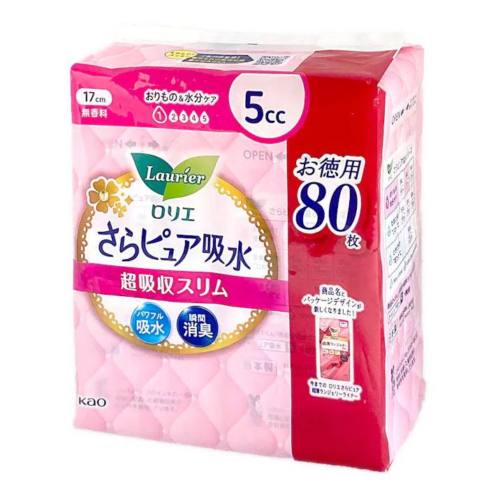 ロリエ さらピュア吸水 超吸収スリム5cc 80枚SJ