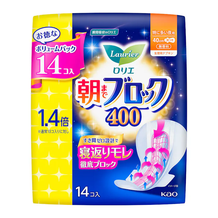 ロリエ 朝までブロック 400 14コ入