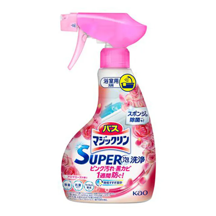 バスマジックリン SUPER泡洗浄 アロマローズの香り 本体 350ml