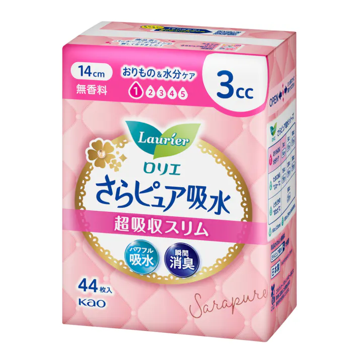ロリエさらピュア吸水 超吸収スリム 3cc 無香料 44枚