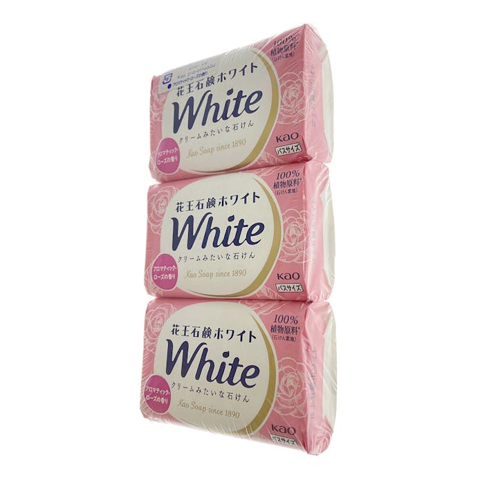 花王 石鹸ホワイト アロマテック・ローズの香り バスサイズ 3個パック