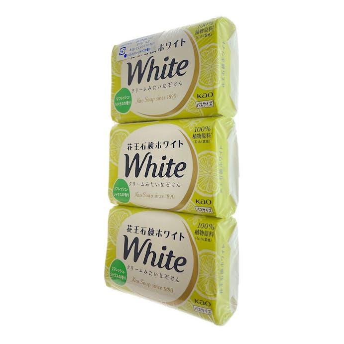 花王 石鹸ホワイト リフレッシュ・シトラスの香りバスサイズ 3個パック