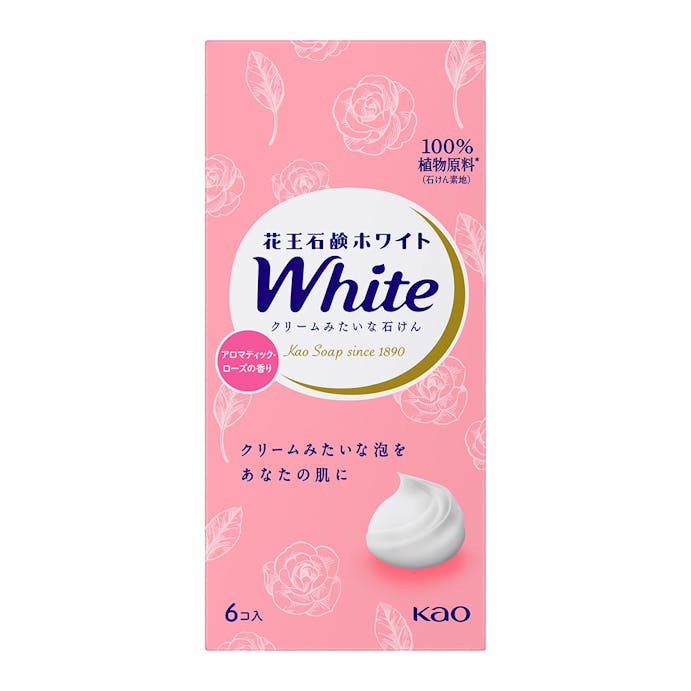 花王石鹸ホワイト アロマティック・ローズの香り 普通サイズ 6コ箱