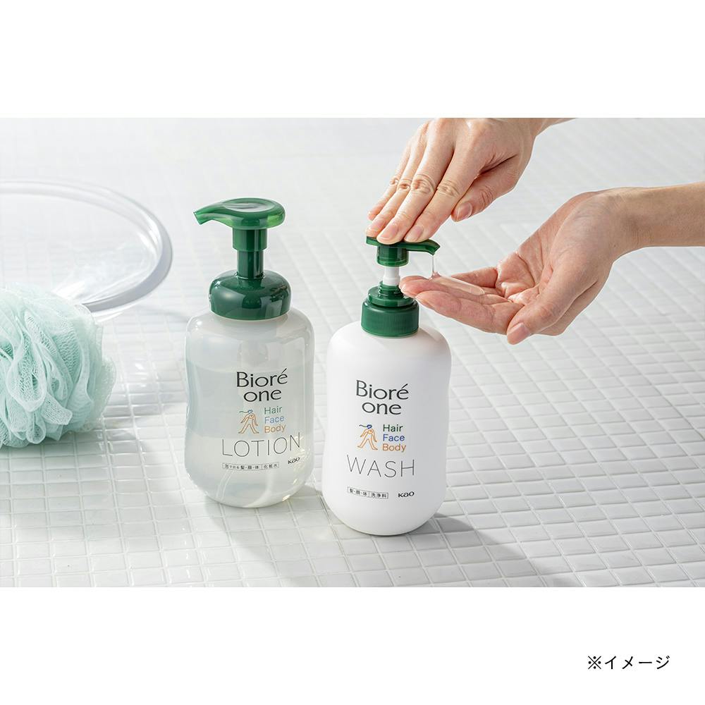 ビオレone 髪・顔・体 全身洗浄料+泡で出る化粧水 本体ペアセット