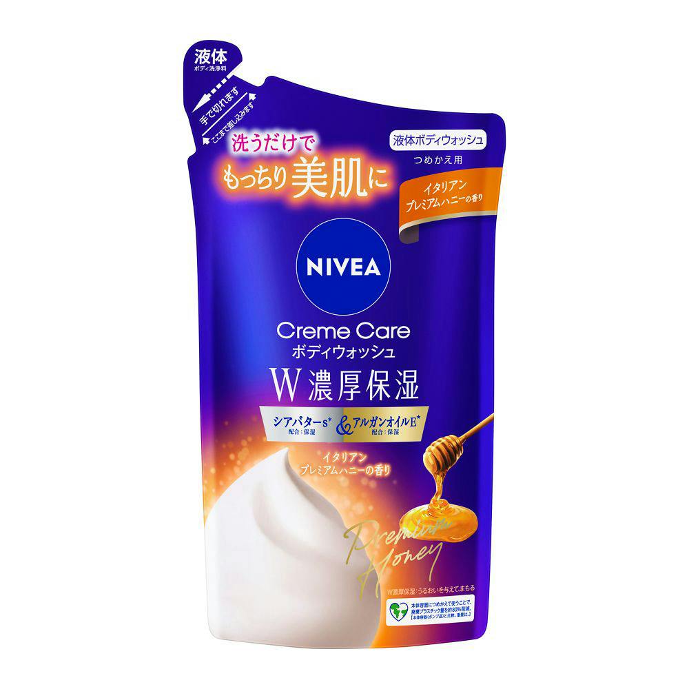 ニベア クリームケアボディウォッシュ W濃厚保湿 イタリアンプレミアムハニーの香り 詰替 340ml