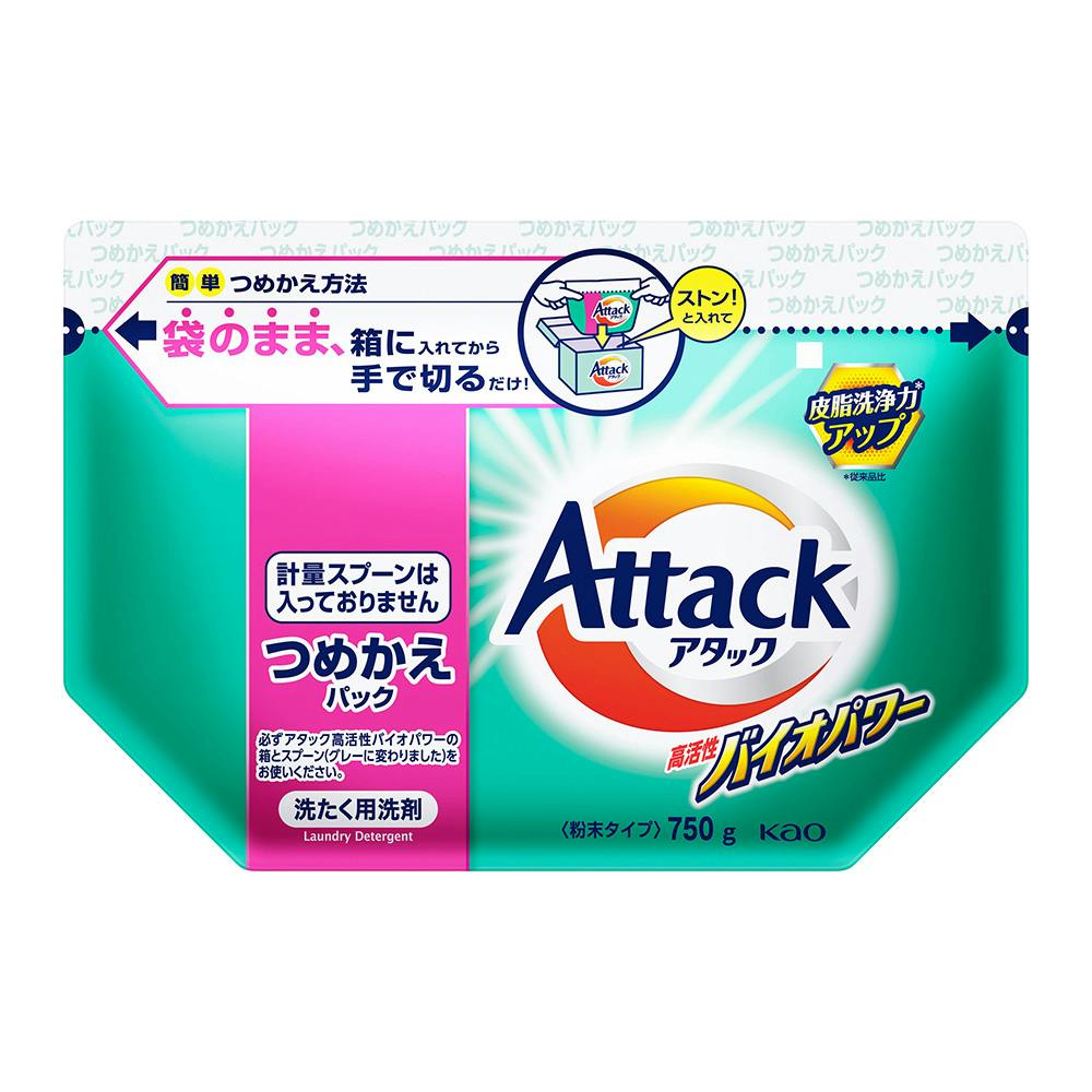 アタック高活性バイオパワー 詰替 750g 衣料用洗剤 アタック高活性バイオパワー 詰替 750g 衣料用洗剤