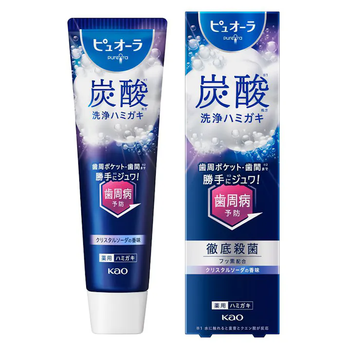 ピュオーラ 炭酸洗浄ハミガキ クリスタルソーダの香味 95g