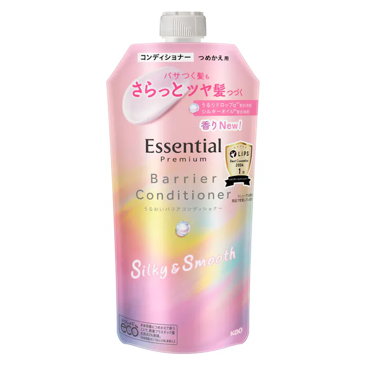 エッセンシャル プレミアム うるおいバリアコンディショナー シルキー&スムース 詰替 340ml