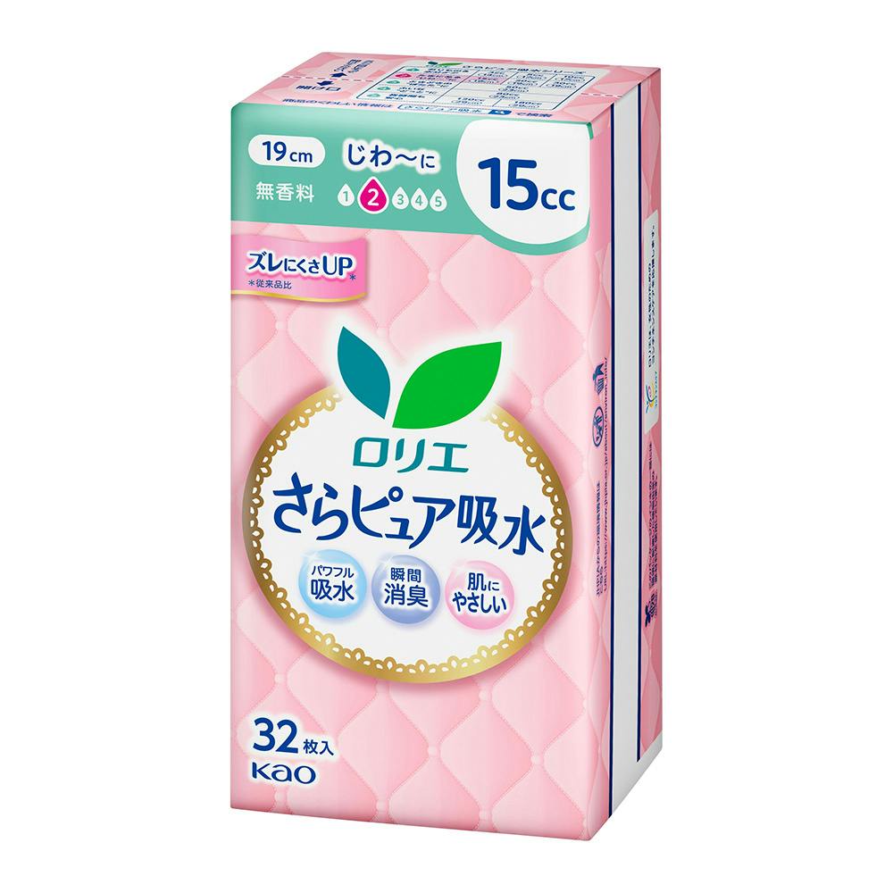 ロリエ さらピュア吸水 無香料 19cm 15cc 32枚