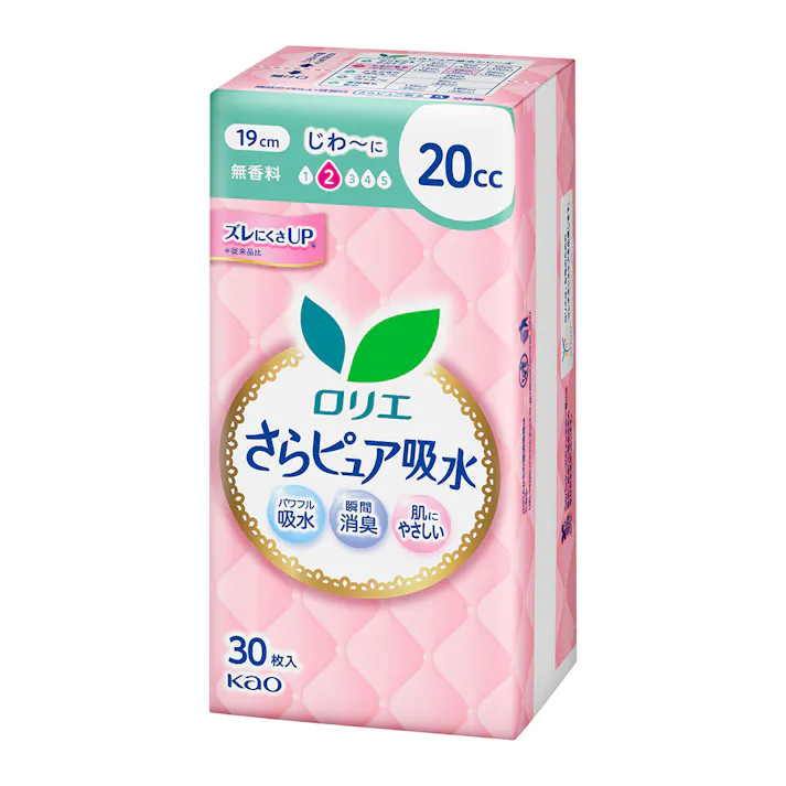 ロリエ さらピュア吸水 無香料 19cm 20cc 30枚