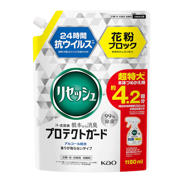 リセッシュ プロテクトガード 香りが残らないタイプ 詰替 1180ml