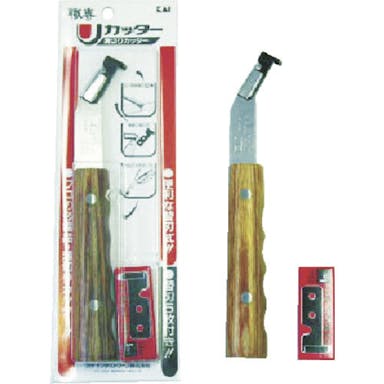 【CAINZ-DASH】貝印カミソリ Ｕ溝切り　カッター本体（替刃５枚付）【別送品】