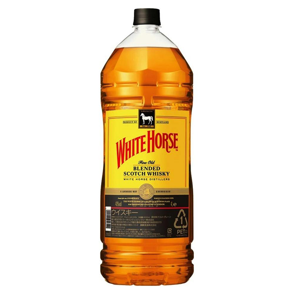 ホワイトホース WHITE HORSE 4頭引き 48ml 43度 ホワイトホース ファインオールド 4000ml【別送品】 | 酒