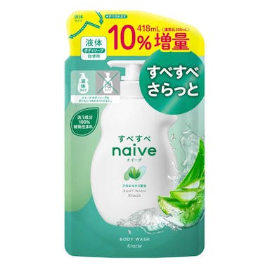 クラシエホームプロダクツ ナイーブ ボディソープ アロエエキス配合 詰替 10%増量 418ml