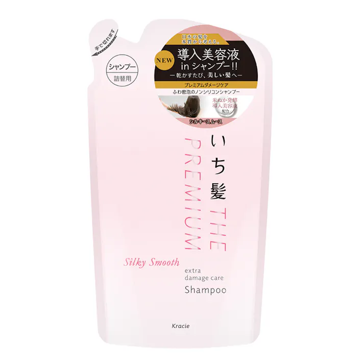 いち髪 ザ プレミアム エクストラダメージケア シャンプー シルキースムース 詰替 340ml