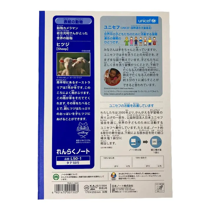 日本ノート キョクトウ かんがえる学習帳 れんらくノート 10行