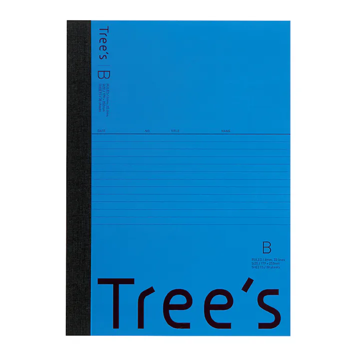 日本ノート B5 Tree’sノート B罫 30枚 ネイビー