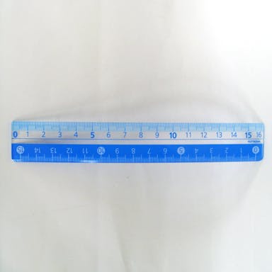 クツワ カラー定規 16cm ライトブルー