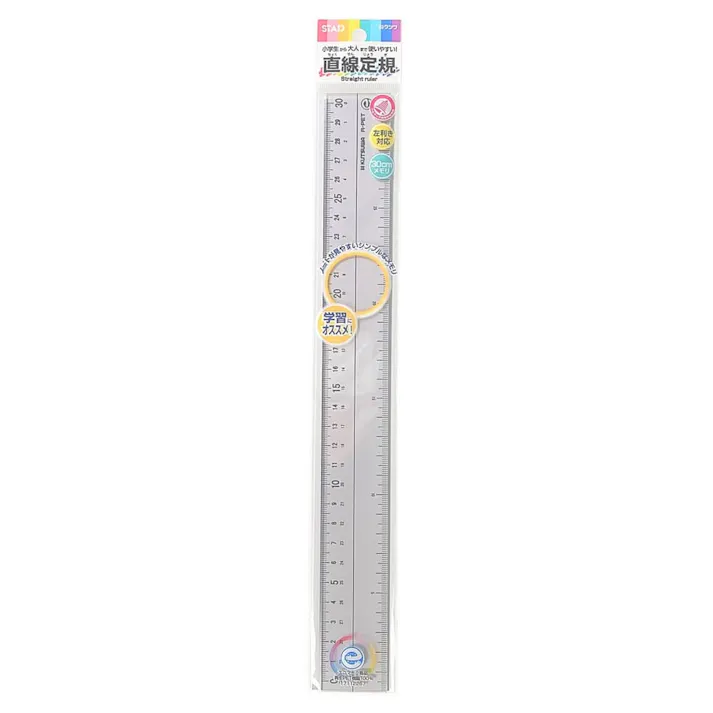 クツワ 再生PET直線定規 (30cm)