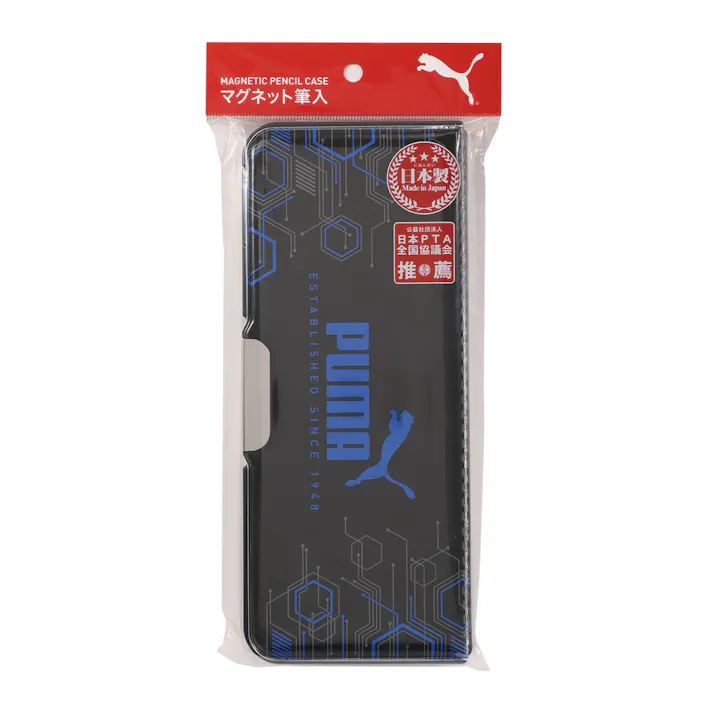 クツワ PUMA プーマ ピッタントン ペンケース 両面 2ドアタイプ ブラック CH053H