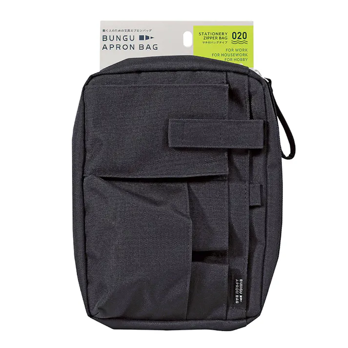 クツワ エプロンバッグ マチ付 ブラック