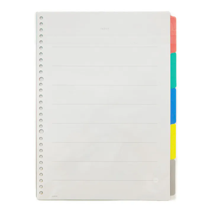 コクヨ ルーズリーフ PP製カラー見出しシート A4