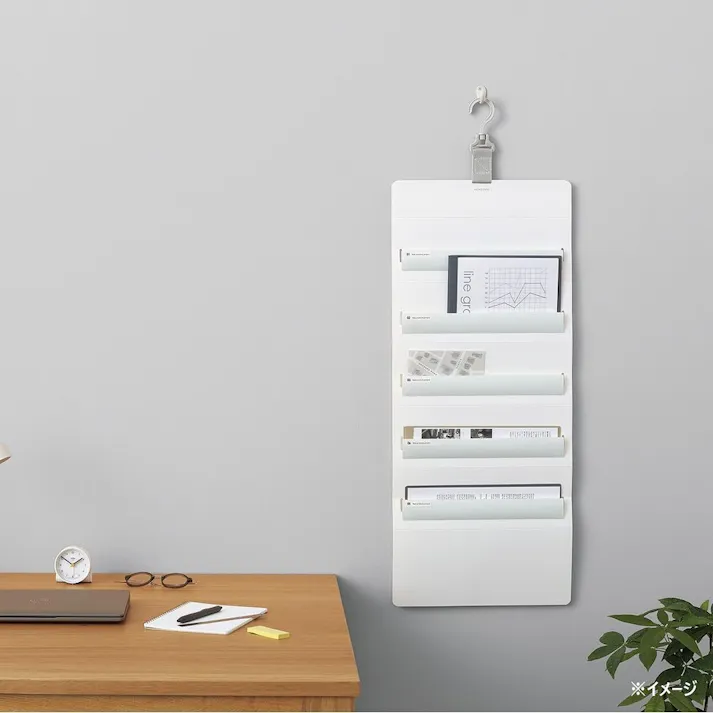 コクヨ 壁掛けポケット(書類用) 5ポケット ホワイト