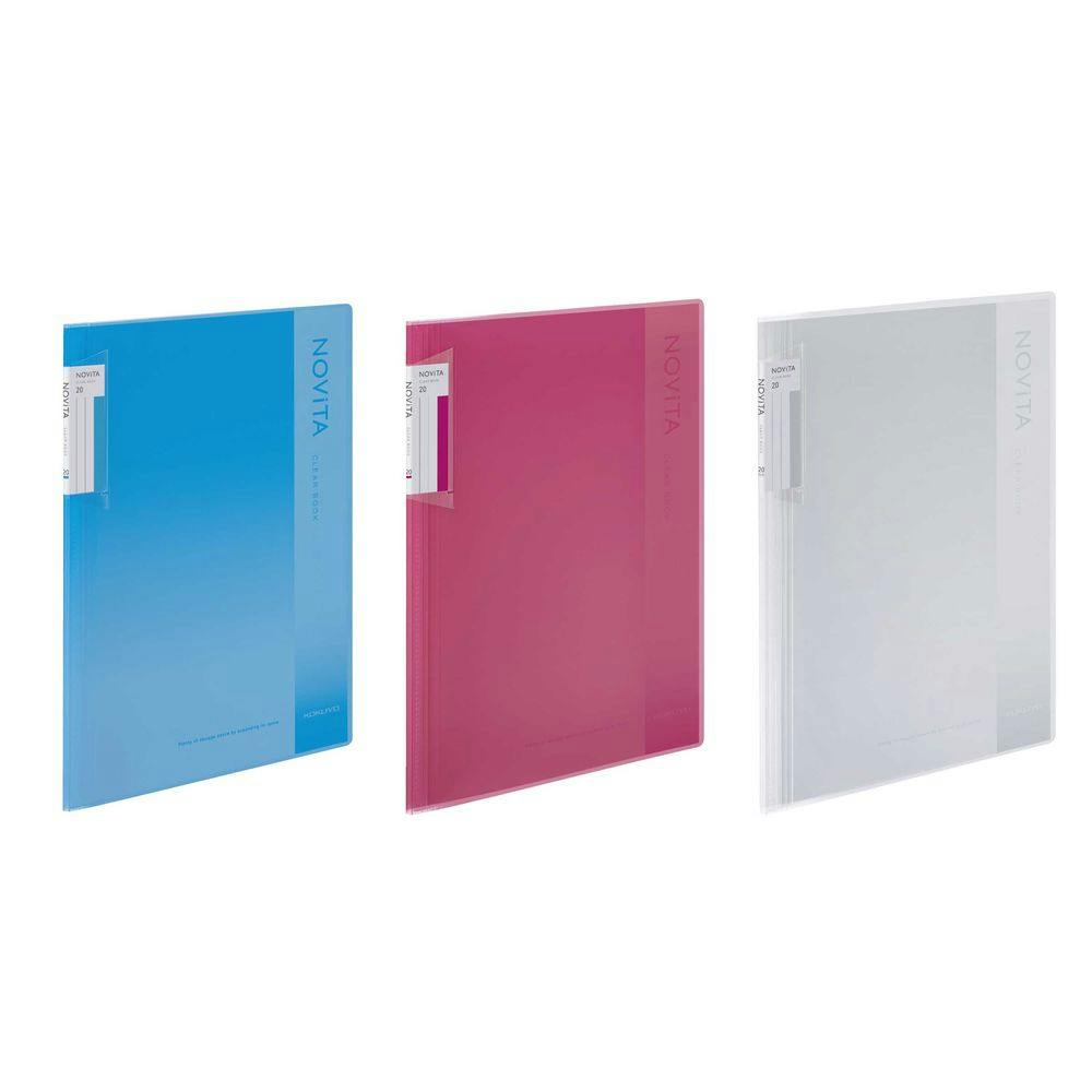 コクヨ クリヤーブック ノビータ A4 20ポケット カラー3冊 | 文房具