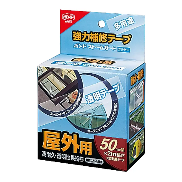 コニシ ボンド 強力補修テープ ストームガード クリアー 04929 50mm×2m