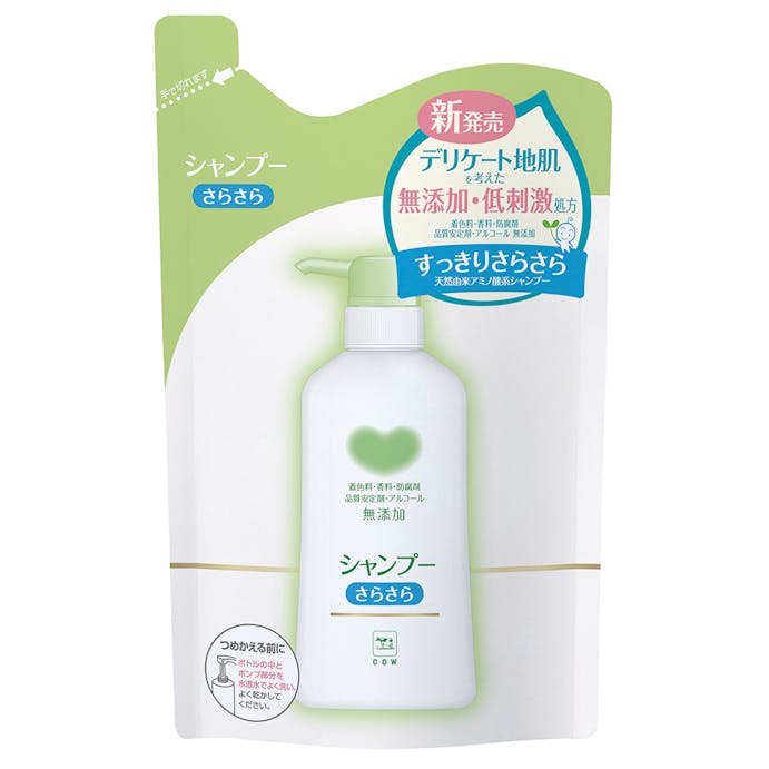 牛乳石鹸共進社 カウブランド 無添加 シャンプー さらさら 詰替用 380ml