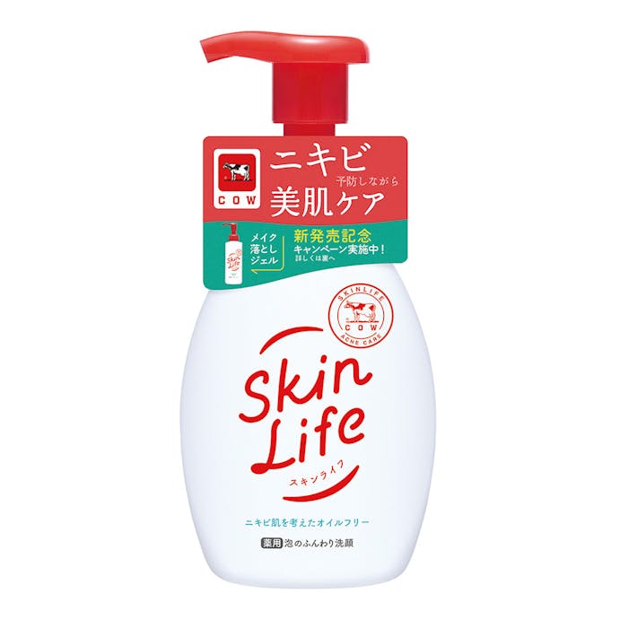牛乳石鹸共進社 スキンライフ 薬用泡のふんわり洗顔 ポンプ付 160ml