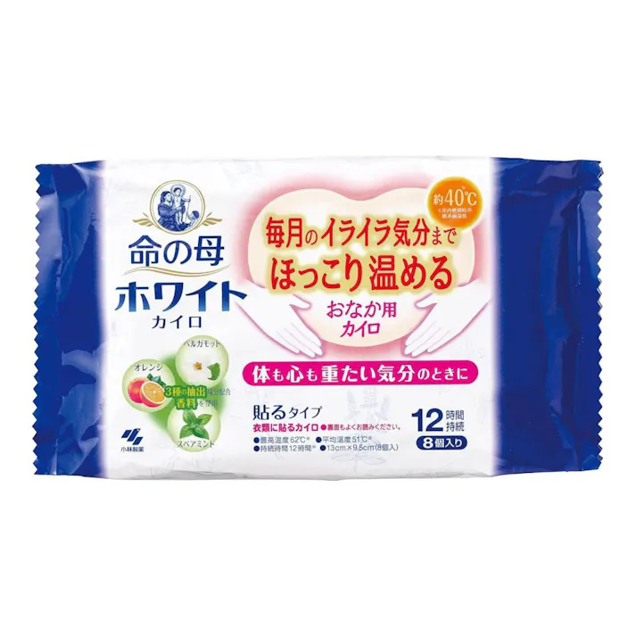 命の母 ホワイトカイロ おなか用回カイロ 貼るタイプ 8個入