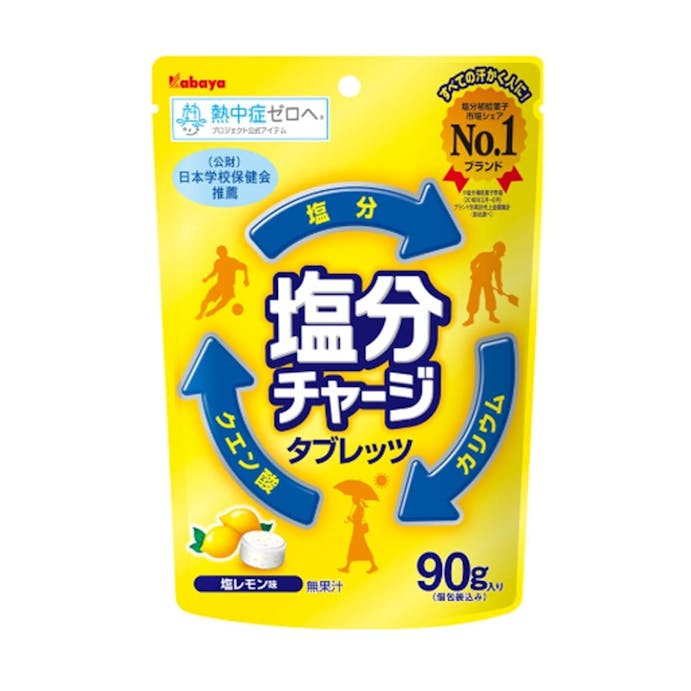 カバヤ 塩分チャージタブレッツ 塩レモン味 90g(販売終了)