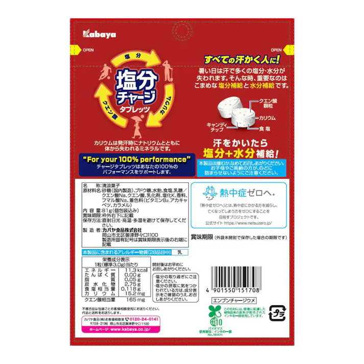 塩分チャージタブレッツ 梅 81g