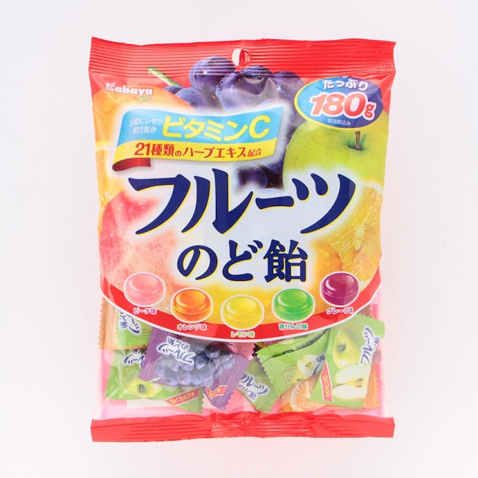 カバヤ フルーツのど飴 180g(販売終了)