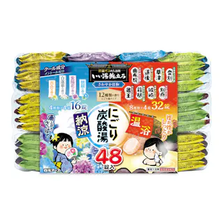いい湯旅立ち にごり炭酸湯 さわやか日和 48錠(納涼 4種類×4錠・温浴 8種類×4錠)