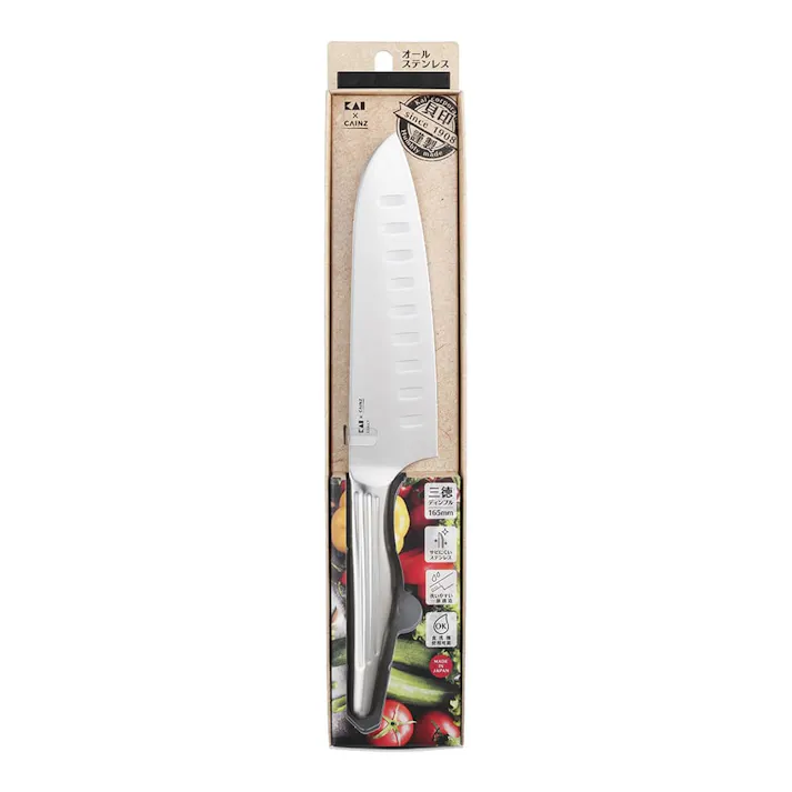 KAI×CAINZ オールステンレスディンプル三徳