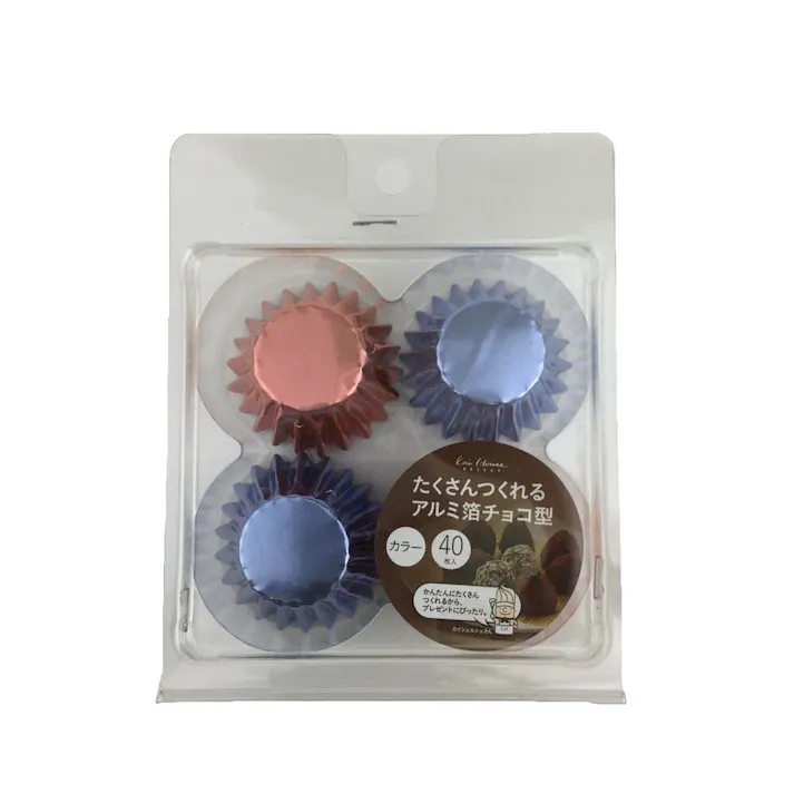 アルミ箔チョコ型カラー40枚入