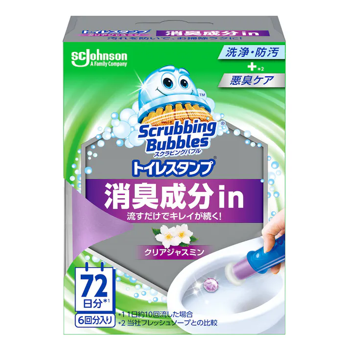 JS スクラビングバブル トイレスタンプ 消臭成分in クリアジャスミン 本体