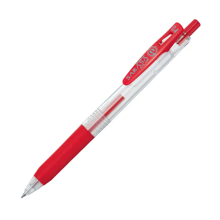 ゼブラ ジェルボールペン サラサクリップ 0.4mm 赤
