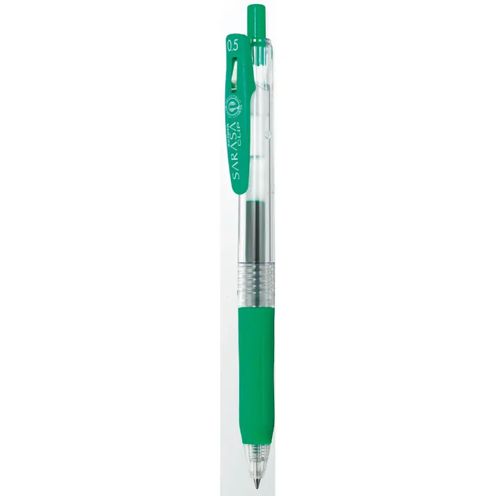 ゼブラ ジェルボールペン サラサクリップ 0.5mm 緑