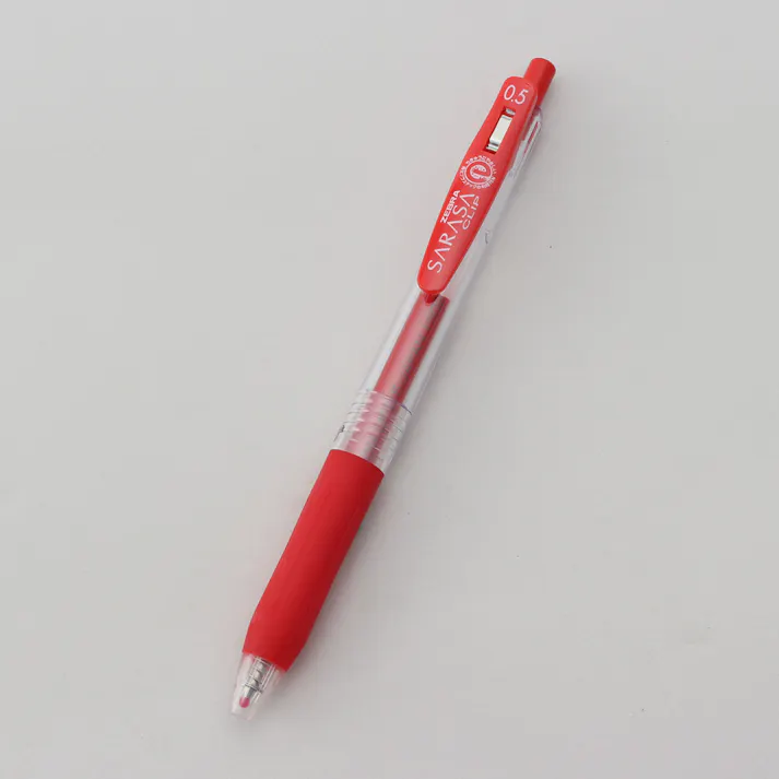 ゼブラ ジェルボールペン サラサクリップ 0.5mm 赤 5本入