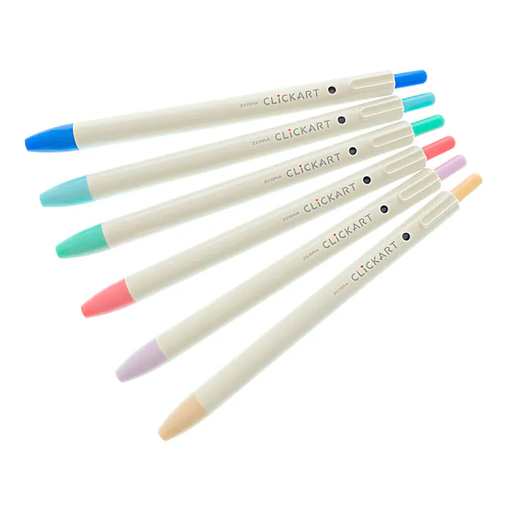 ゼブラ 限定クリッカート 6色 さくさく焼き菓子