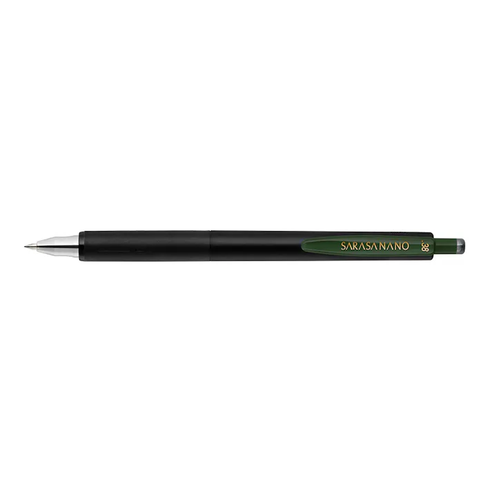 ゼブラ ジェルボールペン サラサナノ 0.38mm グリーンブラック
