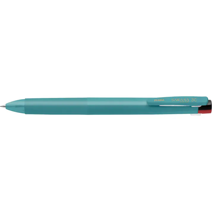 ゼブラ 限定サラサクリップ3C 3色ボールペン 0.4mm ターコイズブルー