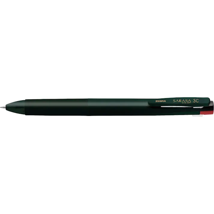 ゼブラ 限定サラサクリップ3C 3色ボールペン 0.5mm フォレストグリーン