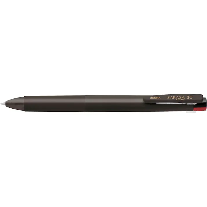 ゼブラ 限定サラサクリップ3C 3色ボールペン 0.5mm チャコールブラウン