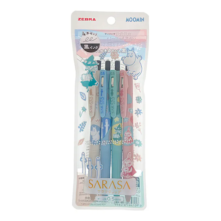 ゼブラ 限定サラサクリップ 0.5mm ムーミン ブラック 4本入
