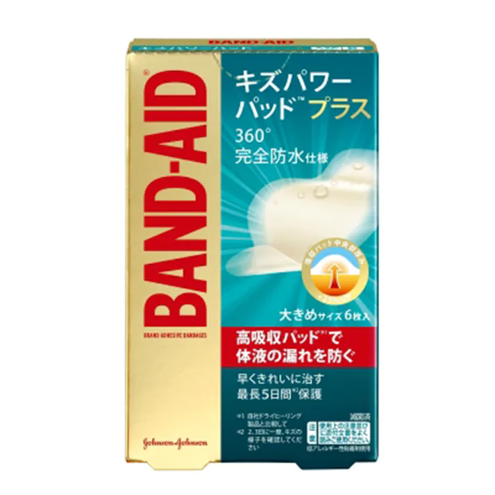 JNTLコンシューマーヘルス バンドエイド キズパワーパッドプラス 大きめサイズ 6枚